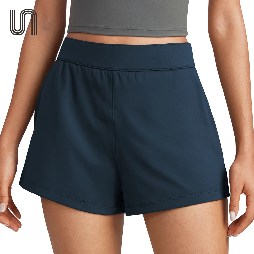 4-Way Stretch Womens Shorts Casual Comfy High Waisted Golf Hiking Lounge Athletic Short with Pockets