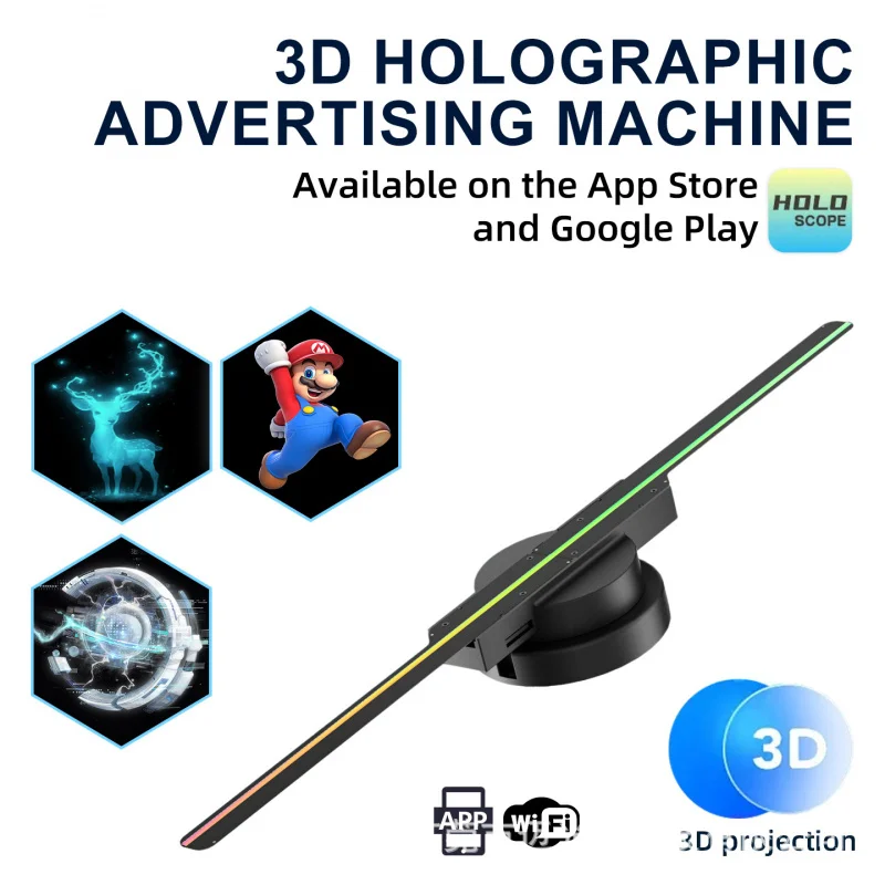 

Holographic fan advertising machine, naked-eye 3D stereoscopic projector, rotating imaging LED, cross-border bestseller, ultra-c