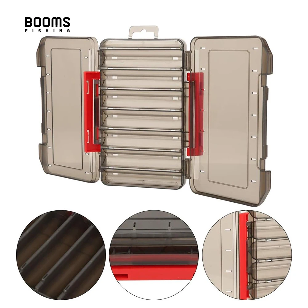 Booms Fishing LB1 Fishing Tackle Box 12 Compartments Double Sided Opening and Closing Multifunctional Lure Bait Tool Storage Box