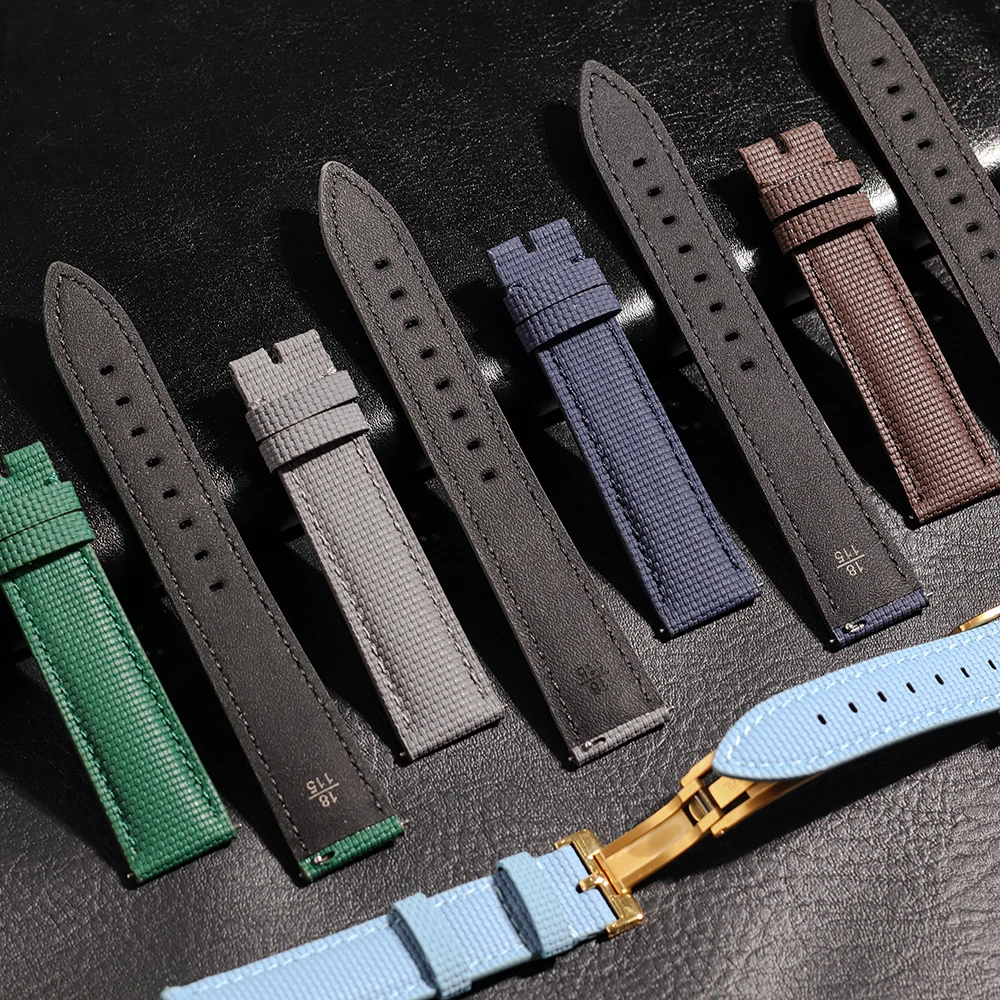 

Универсальный резиновый ремешок Sailcloth Signature FKM для часов Omega Swatch Rolex с пряжкой Cartier, ремешки для часов 18, 19, 20, 21, 22 мм