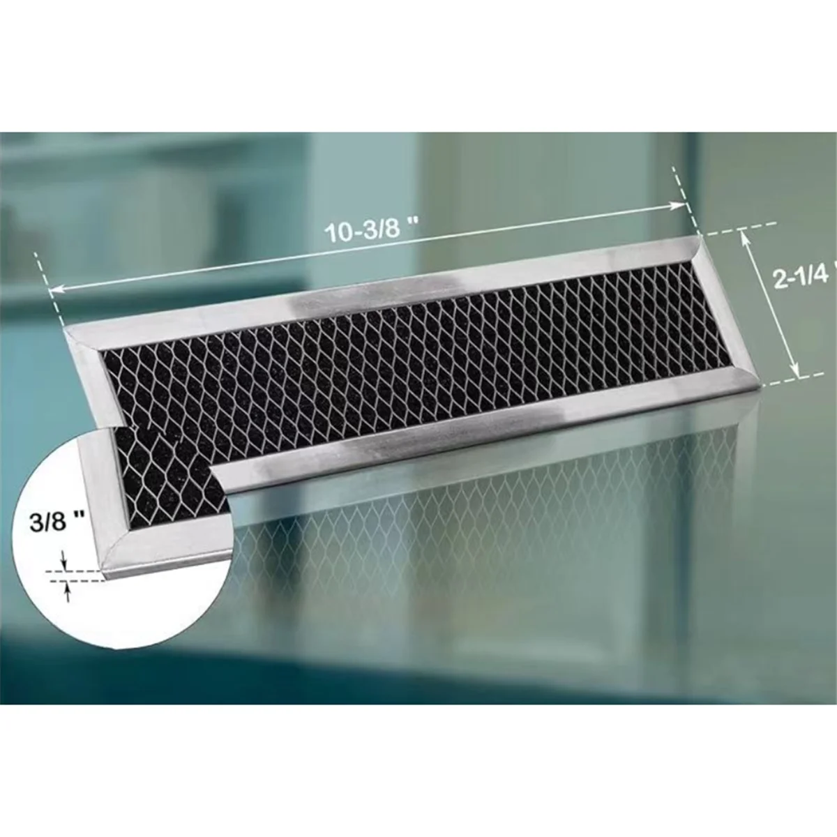 Reemplazo de filtro de carbón para microondas A20M, 2 uds., para Jx81L Wb02X11550, repuesto de filtro de microondas, filtro de carbono de aire de 10 pulgadas