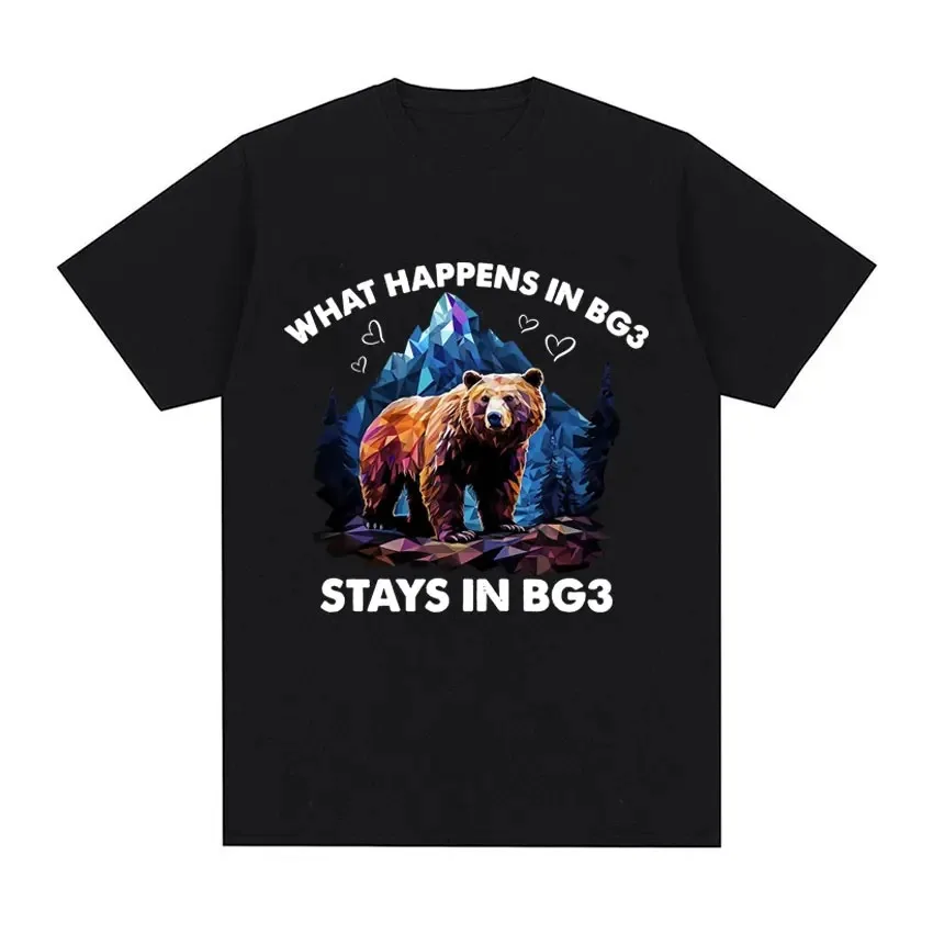 Retro Astarion Halsin Baldurs Gate 3 Men Women Print Tee Cotton T Shirt Short Sleeve Tshirt Fashion Oversized T-shirts Clothes