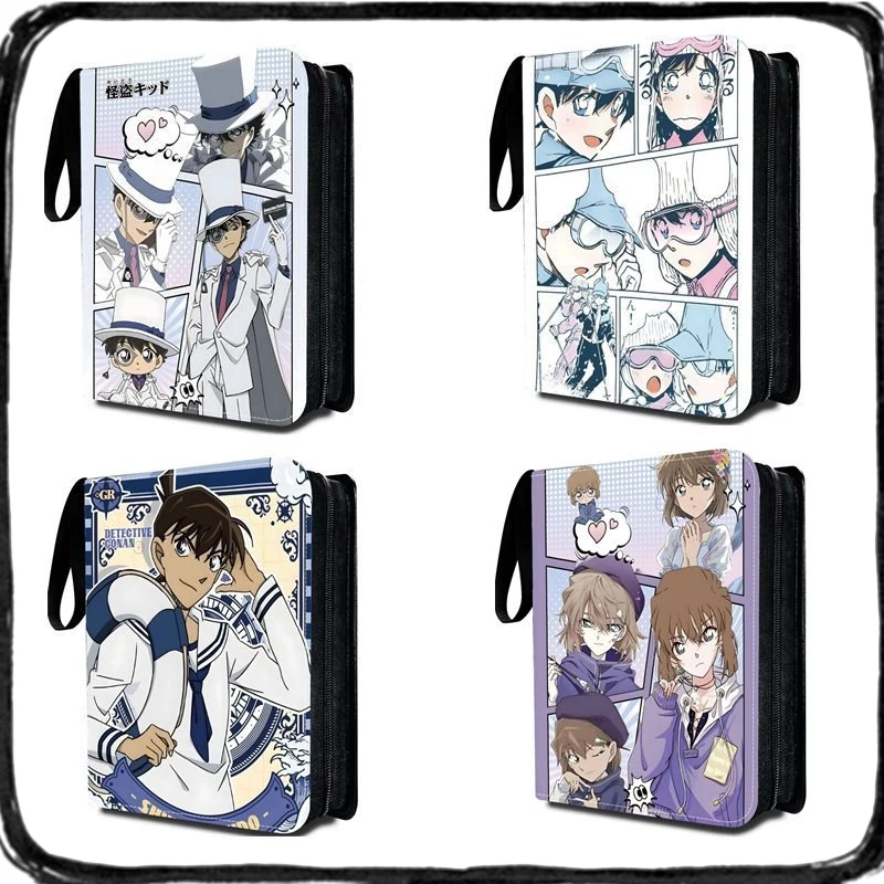 400/900pcs Detective Conan Card Album Book Folder 4/9 Card Slots Collections Zipper Double Pocket Zipper Card Binder Holder gift