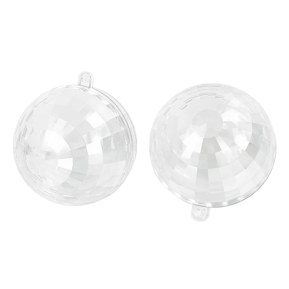 5 Pairs 8cm Christmas Clear Baubles Transparent Craft Fillable Ball Decor Wedding Tree Hanging Party Plastic Gift Box Supplies