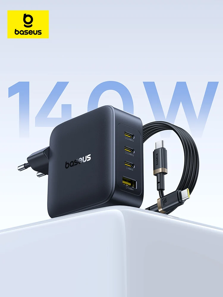 【Nieuwe uitverkoop】Baseus 140W GaN-oplader PD-oplader USB C-oplader Snel opladen voor Macbook Tablet Telefoonoplader voor iPhone 17 16 15 14 - afbeelding 2