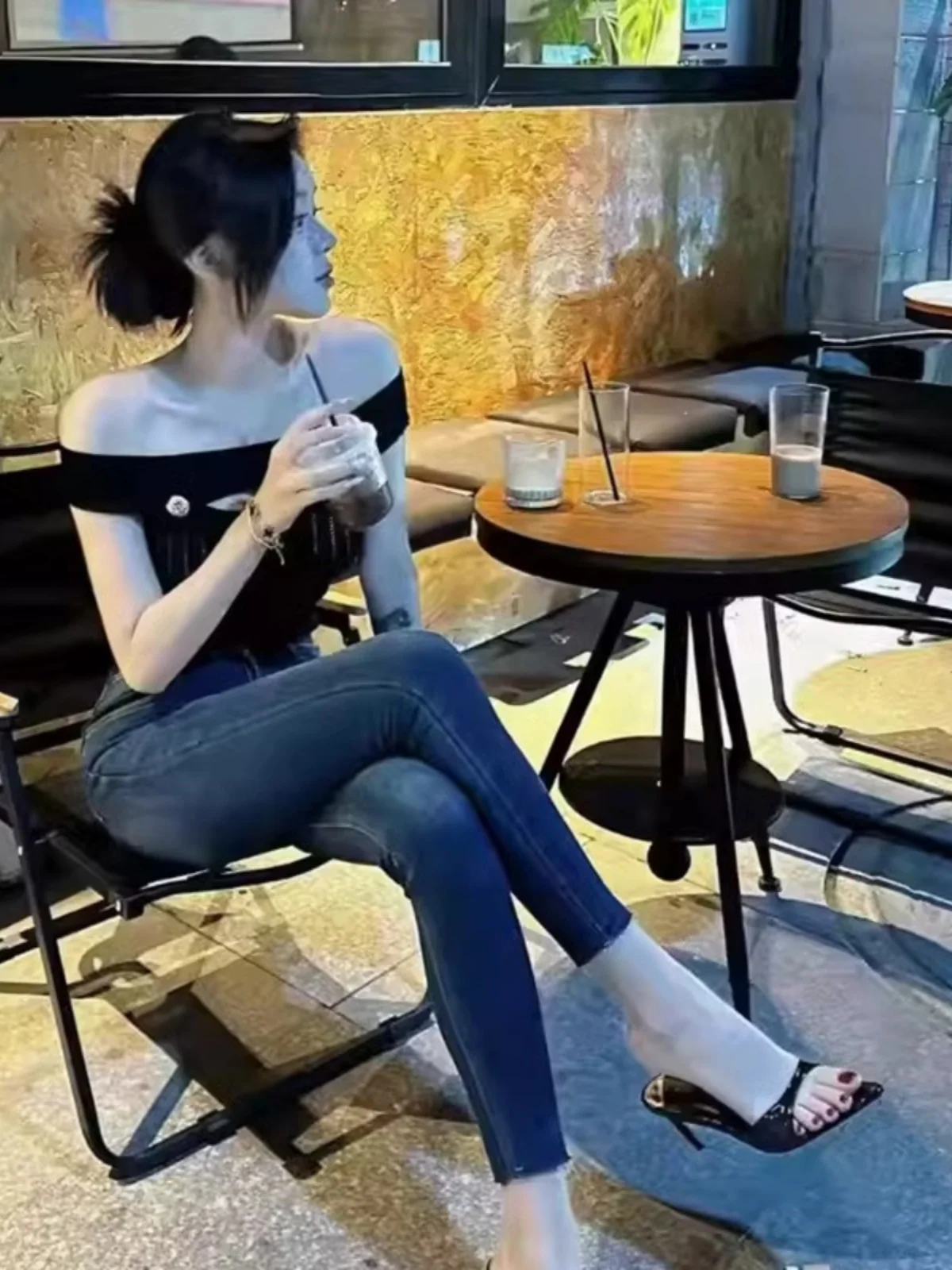 

Retro High Waist Stretchy Slim Fit Bodycon Denim orts Women's Summer Wearable Cotton Stretch Denim High Street Sle