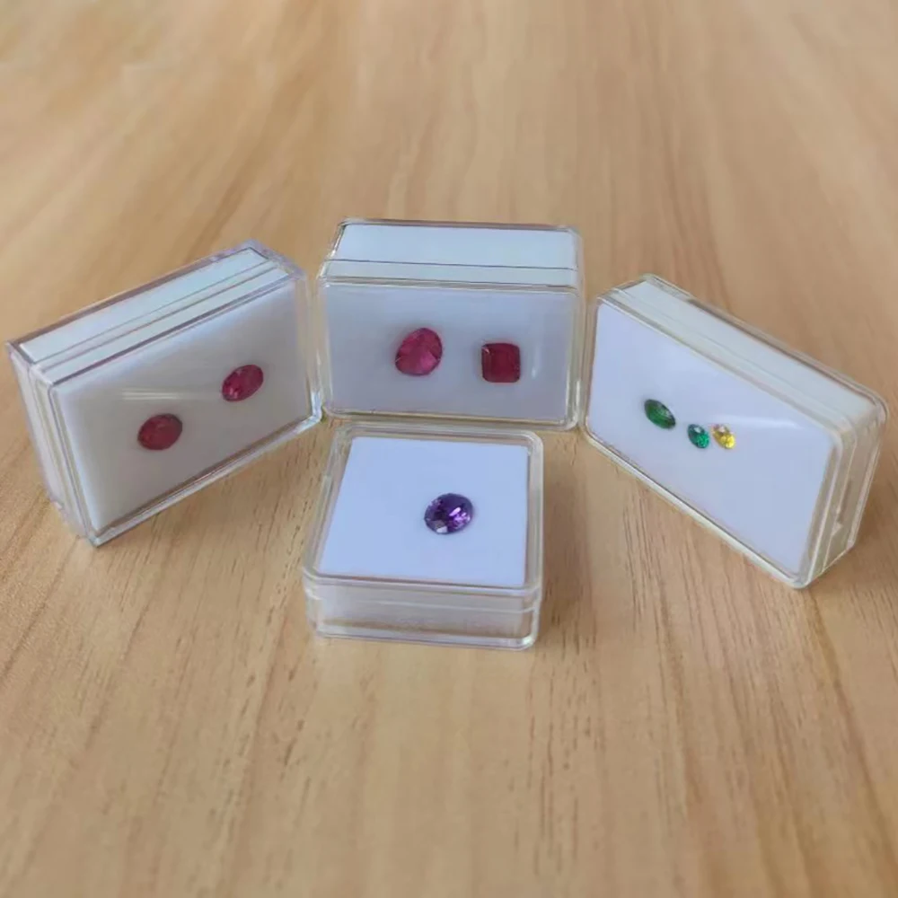 Loose Diamond Box Transparent Gemstone Storage Case Quality Pendant Beads Organizer Ring Earrings Gem Stone Gift Packaging Box