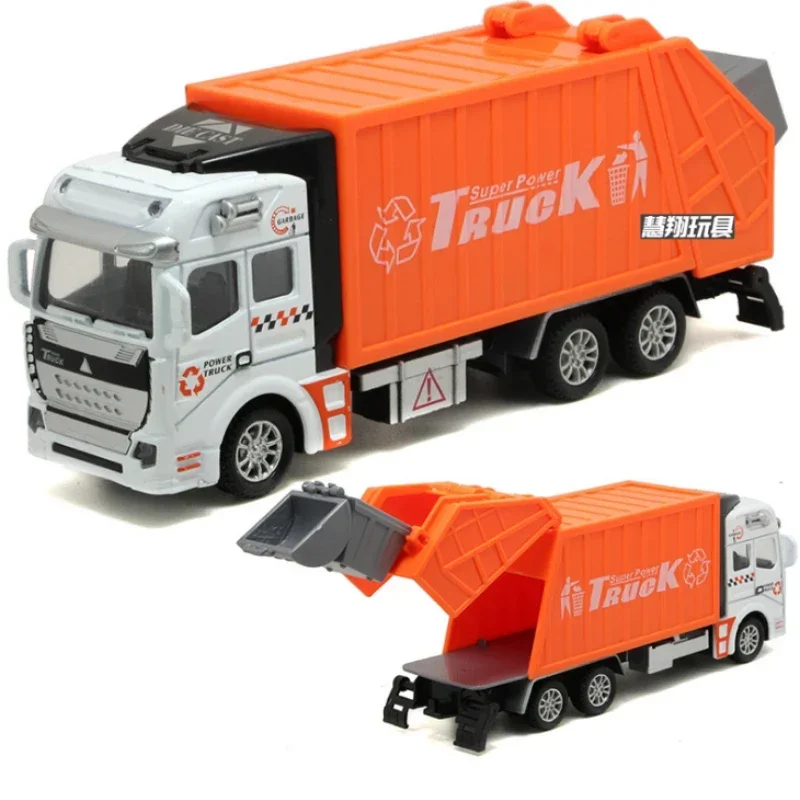 1:32 Garbage Truck Toy Car As Birthday Present Juguete Educational Clean Trash Car Kids Toys Gifts Free Shipping