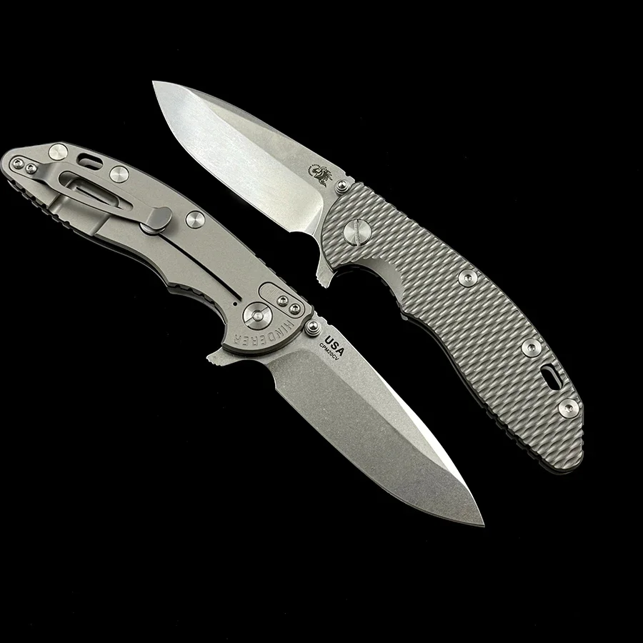 Hinderer XM18 Titanium Handle Ceramic Bearing Mark 20CV Folding Knife Fisher Outdoor Camping Hunting Pocket EDC Tool Knife