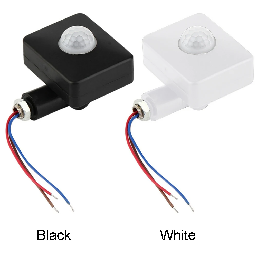 Motion Sensor Detector Practical Mini Security Automatic AC 85-265V PIR Infrared OutdoorDurable Home Switch ABS LED Light