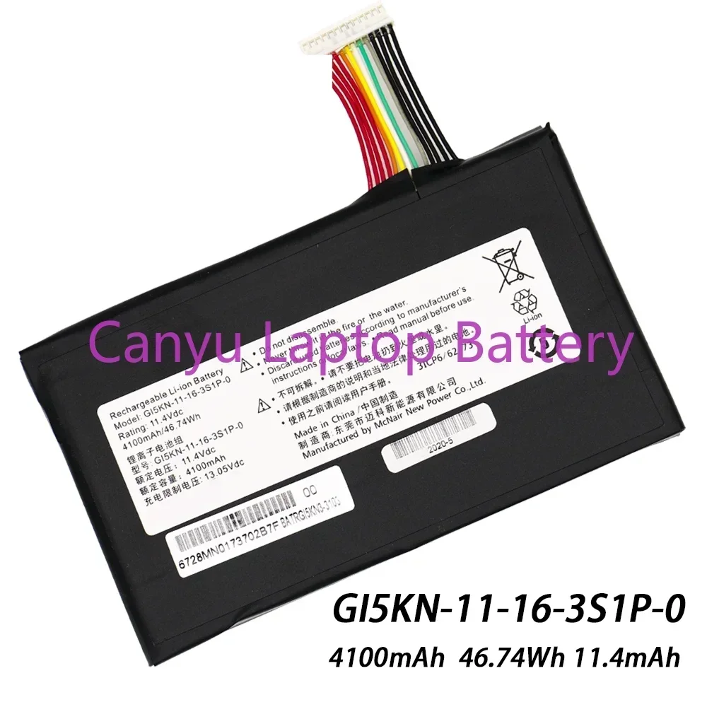 2024 New GI5KN-00-13-3S1P-0 Z7-KP7D2 Z7-KP7GT  For Clevo  GI5KN-11-16-3S KP7D2 GI5KN 11.4V 4100mAh 46.74Wh Laptop battery