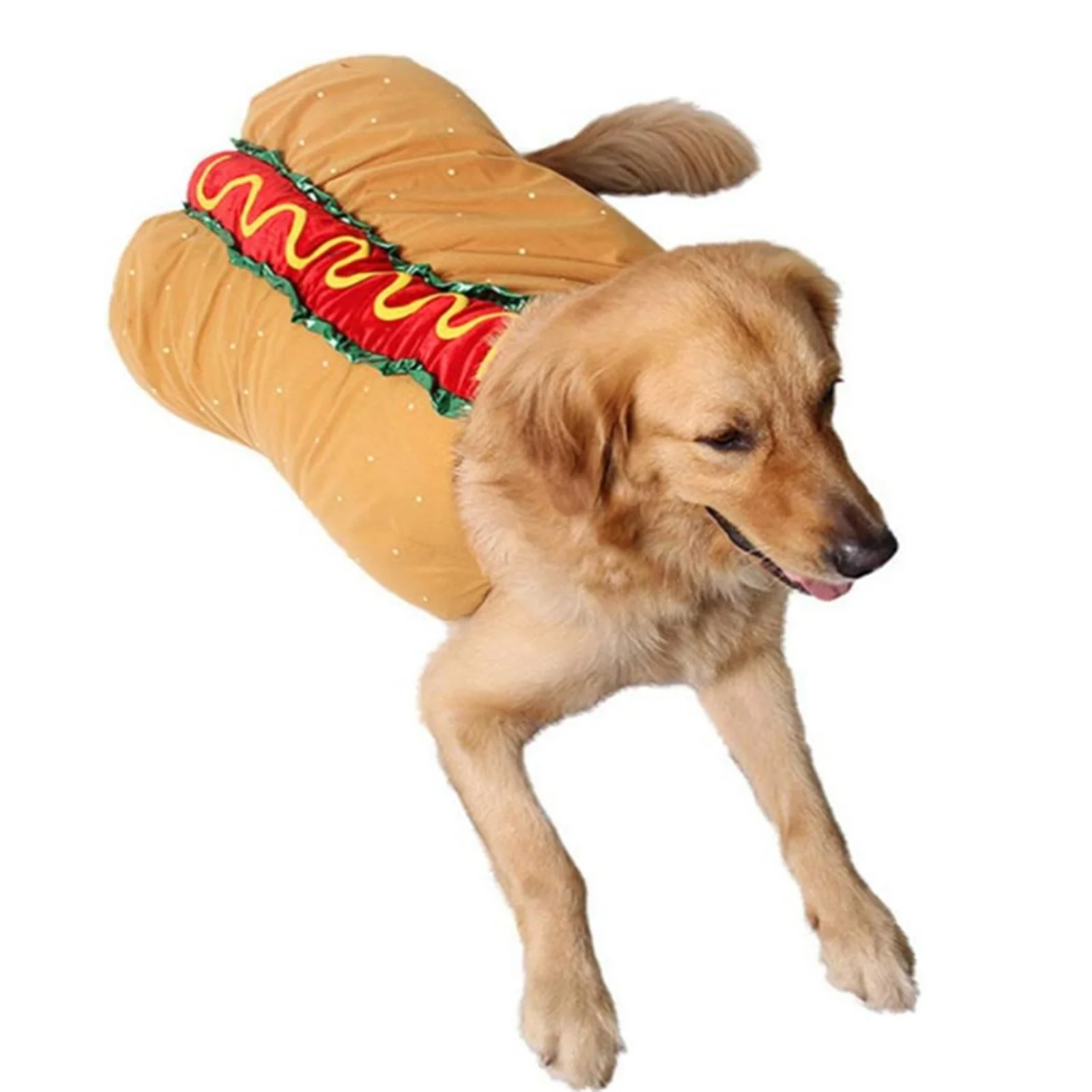 Wiener Food Cosplay For Halloween Cute Dress Pet Dog Cat Size Up Clothes Hot Costume Puppy Burger Circus Christmas Bun