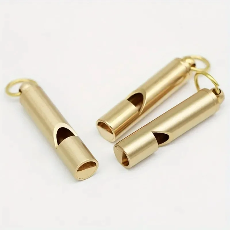 Heavy Duty Loud Emergency Survival Whistle Golden Construction Clear Ring for Outdoor Hiking Camping Safety 1 to 5 Pack