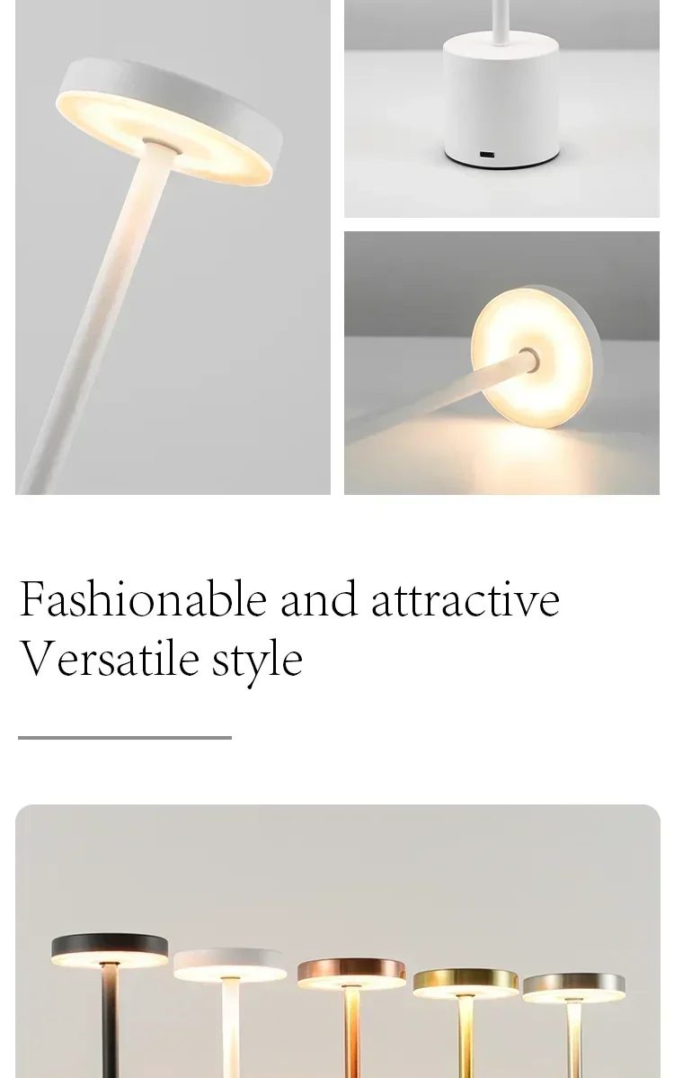 Rechargeable LED Night Light Touch Table Lamp Writing Lamp Bedside Creative Ambient Lights Bar Outdoor Decoration Night Lighting