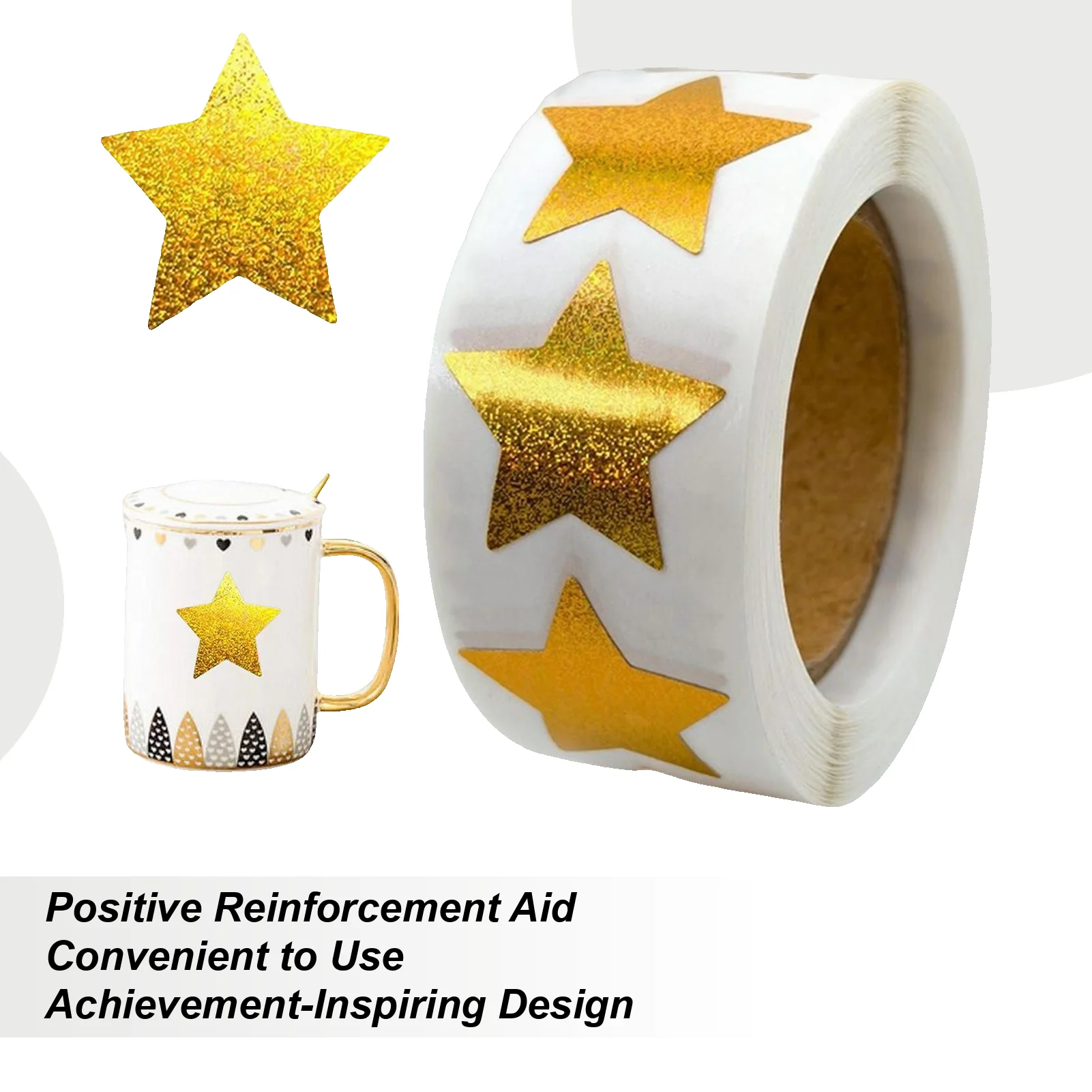 

500 шт. наклеек с золотыми звездами, наклейки для поощрения учителей, самоклеящиеся блестящие наклейки-этикетки для украшения чашек и канцелярских принадлежностей