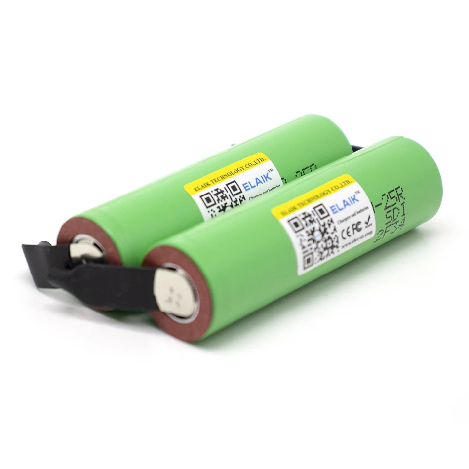 Batería recargable de alta corriente para destornillador, herramienta de níquel soldado, 18650, 2500mAh, 3,7 V, INR18650, 25R, novedad