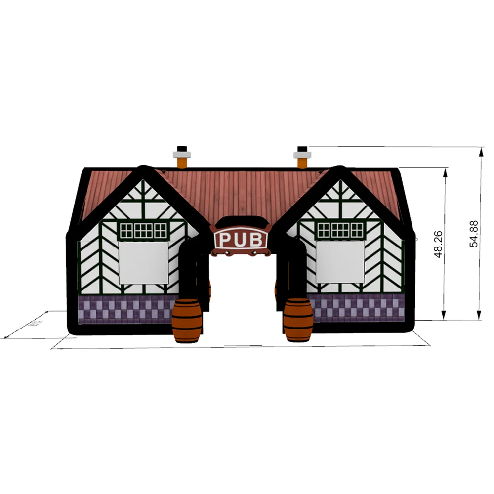 Portable Giant Inflatable Bar Pub Tent Durable Oxford Material With Air Blower Pub House For Backyard Parties Event Rentals