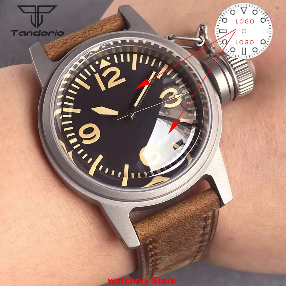 Customized 36mm Double Sapphire Crystal Glass 200m Waterproof Green Luminous Dial NH35/PT5000 Automatic Mechanical Watches