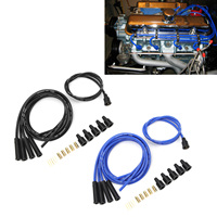 Spark Plug Wire 8mm Spark Plug Wire 1m Length High Efficiency Stable Ignition Spark Plug Wire Set for 4 Cylinder Classic Cars