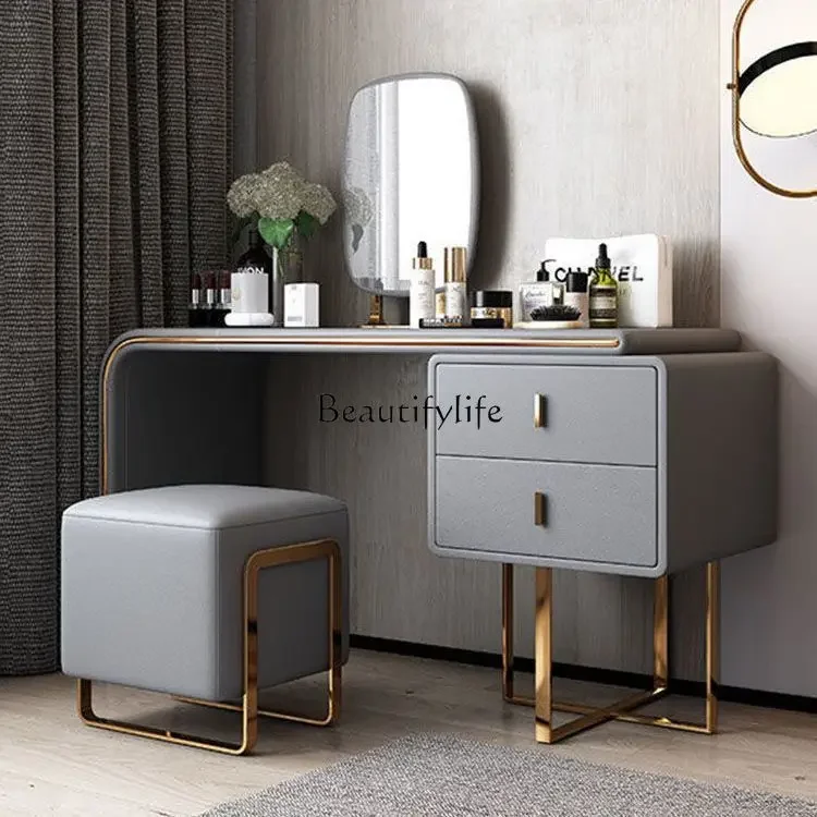 

yj7 Italian Style Light Luxury Dressing Table Storage Cabinet Integrated Multi-functional Retractable Modern Makeup Table