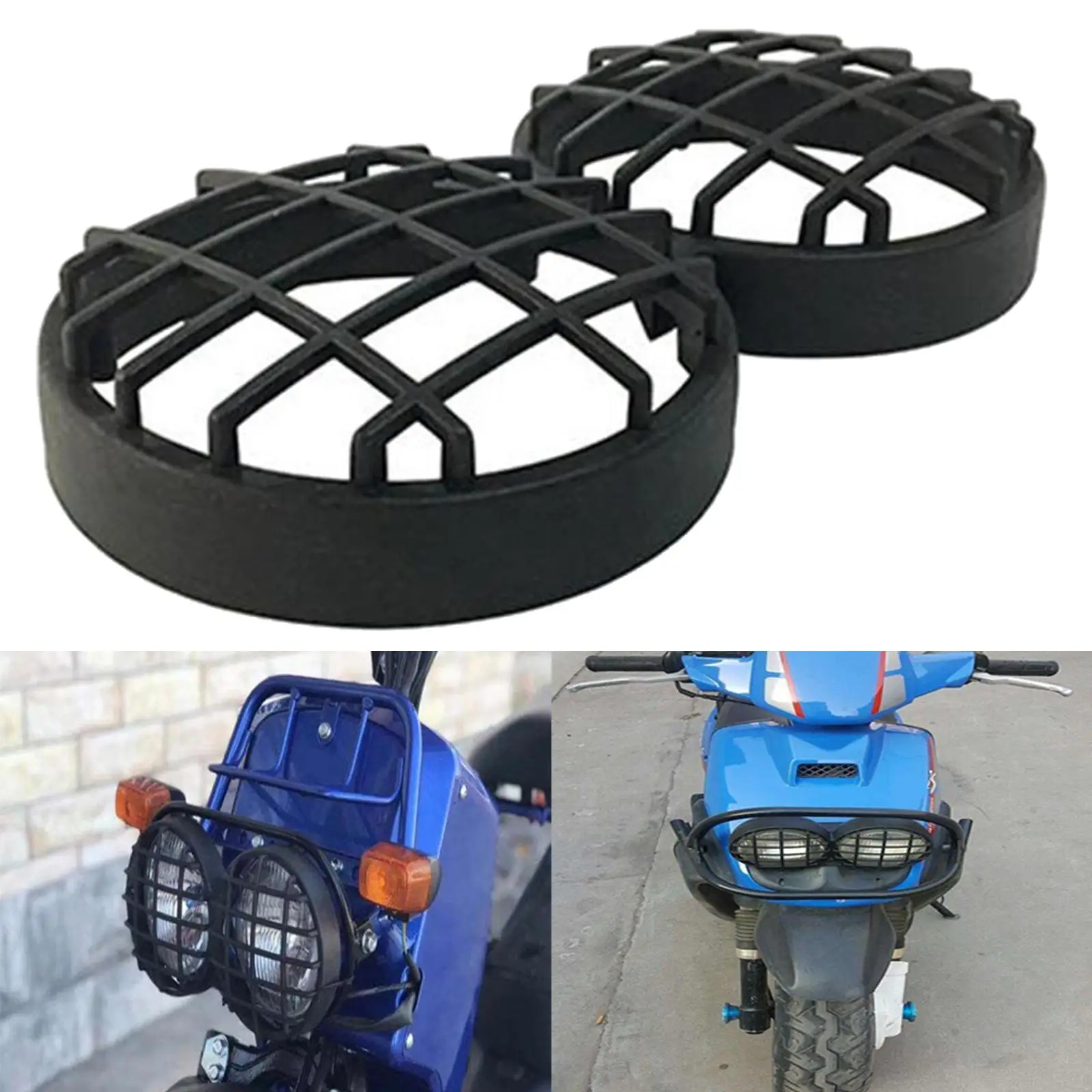 

Motorcycle Headlight Grill Mesh Cover Protector Compatible for YAMAHA BWS100, Easy to Install