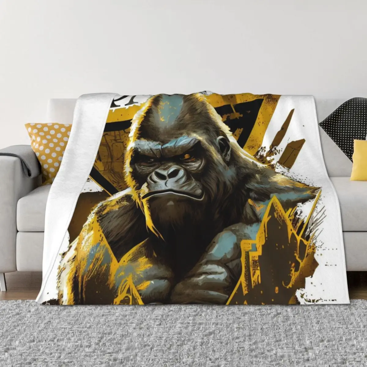 

Alpha Phi Alpha - Abstract Gorilla Throw Blanket Luxury Throw Cute Plaid Cute Luxury St Blankets