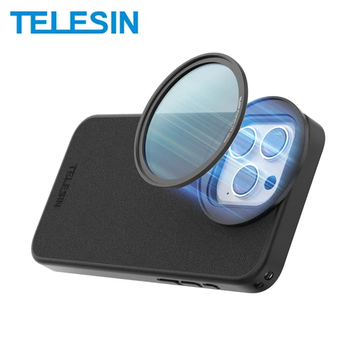 Filtro TELESIN CPL VND para iphone 15 pro 15 pro max con funda protectora para teléfono, filtro de disparo para teléfono, accesorios para iphone