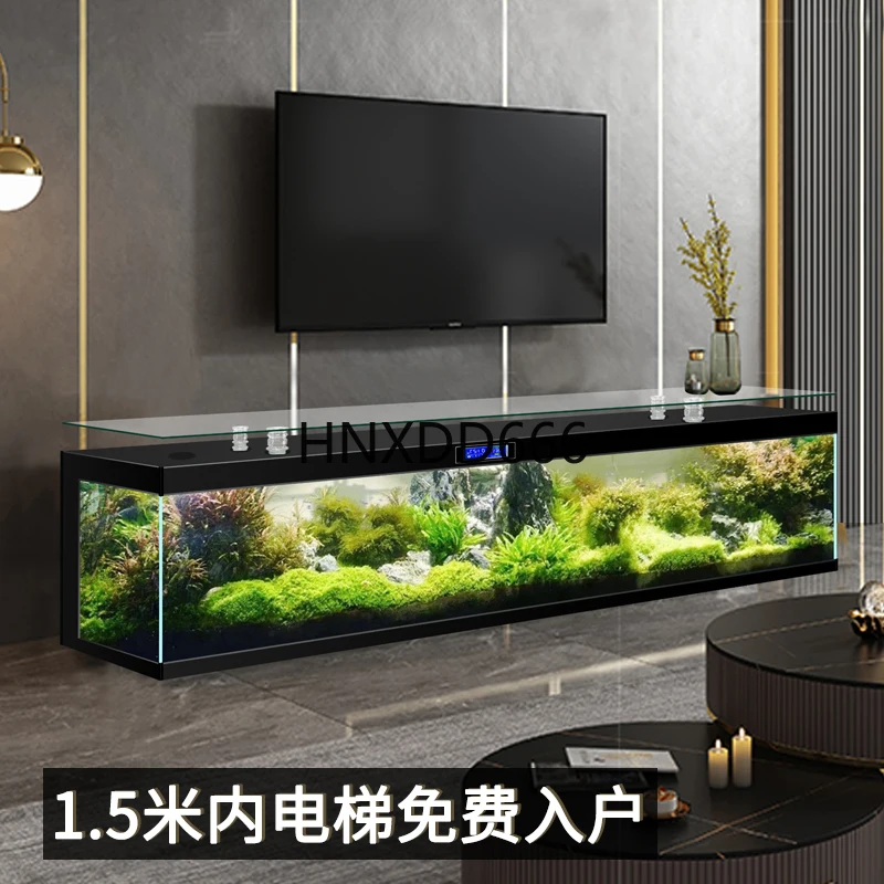 

Fish tank living room TV cabinet aquarium floor-to-ceiling household