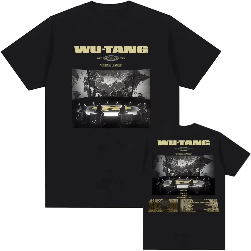 Camiseta de Cuello Redondo Estampada para Hombre, Estilo Rock-Punk, Nueva Colección Verano 2026, Diseño Premium y Cómodo, Inspirada en la Gira Final de los Wu-Tang Clan