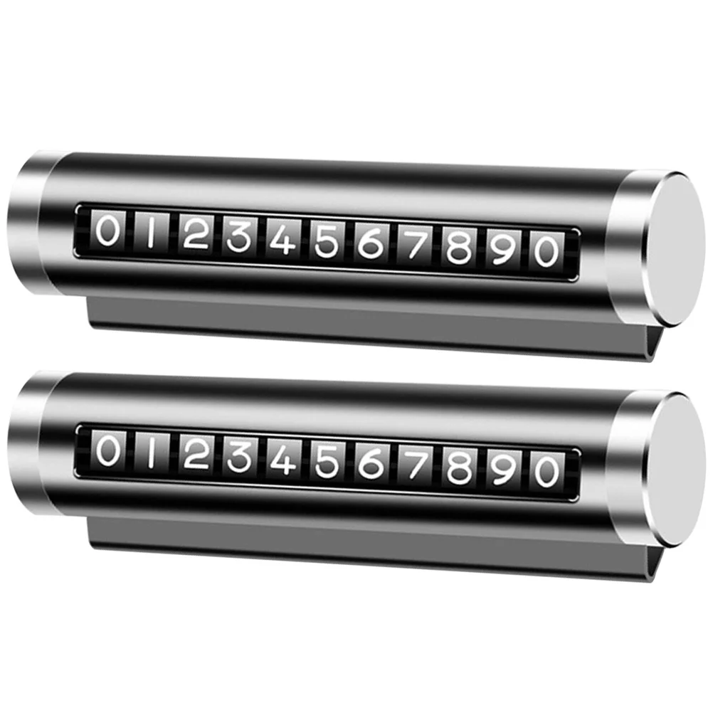 

Alipis 2Pcs Rotatable Temporary Parking Plate Car Phone Number Card Dashboard Accessory Easy to Use for Drivers