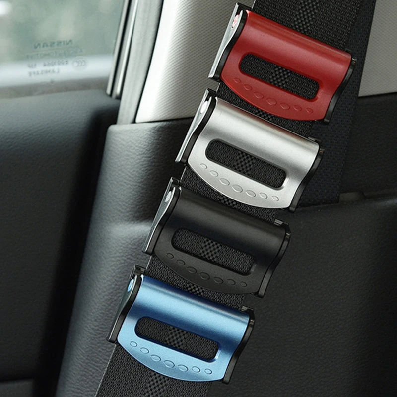 2 Pcs Car Seat Belt Clip Anti-skid Buckle Comfort Limiter Fixed Belt Fashion 4 Color ABS for Car Accessories Interior Safety