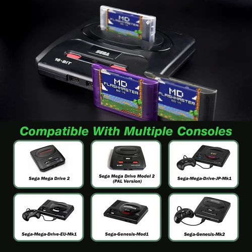 Imagen 2 del producto Nuevo cartucho de juego 4000 en 1 para Mega Drive MD Cassette de juego con tarjeta TF de 8GB para consola de juegos Retro SEGA Genesis