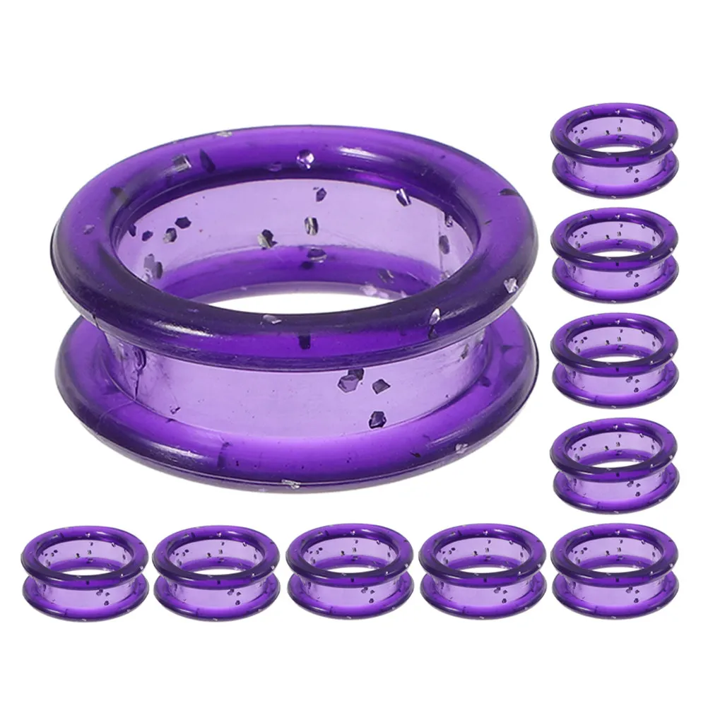 10Pcs Vibrant Silicone Scissor Finger Rings Inserts for Professional Barber Grooming Shears Reducing Hand Fatigue Secure Grip