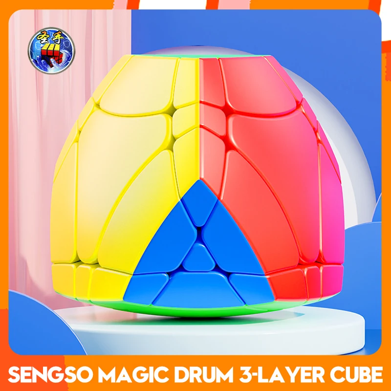 [CubeFun] ShengShou Tambor Mágico Cubo de Velocidade de 3 Camadas Stickerless Profissional SengSo Octaedro Quebra-cabeça Brinquedos Jogos Presentes Crianças