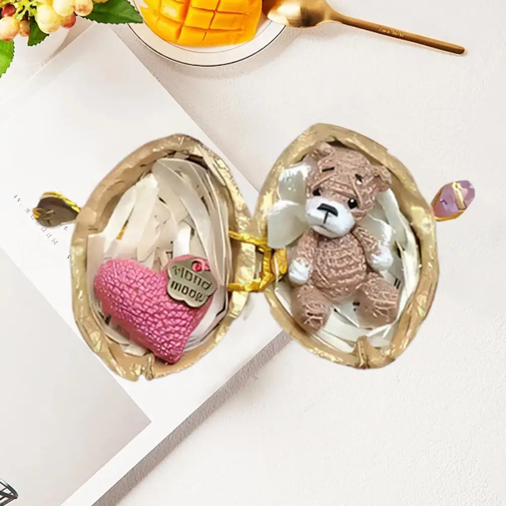 5,39€7,60€29% de descuento El precio incluye IVA Cáscara de nuez Recuerdos de animales Mini animal de ganchillo en cáscara de nogal Oso de conejito en miniatura Wit