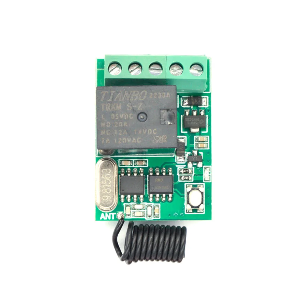 DC 5V  9V 12V 315Mhz RF Wireless Remote Control Switch Relay 1CH Receiver Module For LED  Door Electromagnetic Computer button