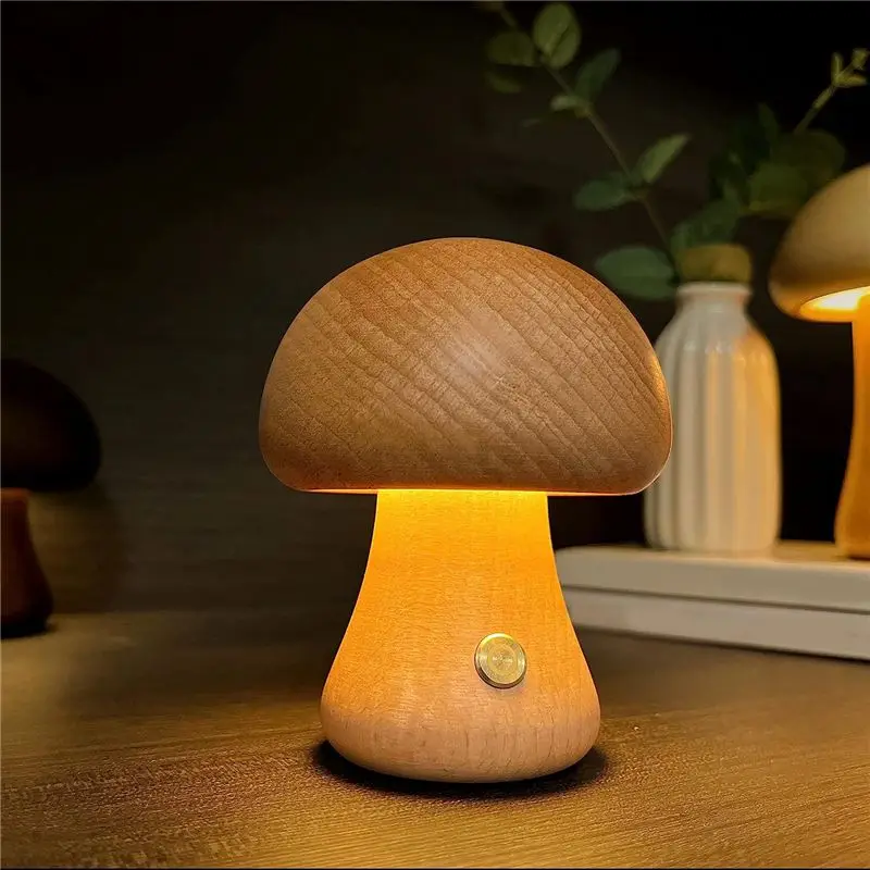 

*A99Z Mushroom Lamp, Rechargeable Portable Night Light Cute Small Nightstand Desk Lamp Suitable for Bedroom, Home Decor B