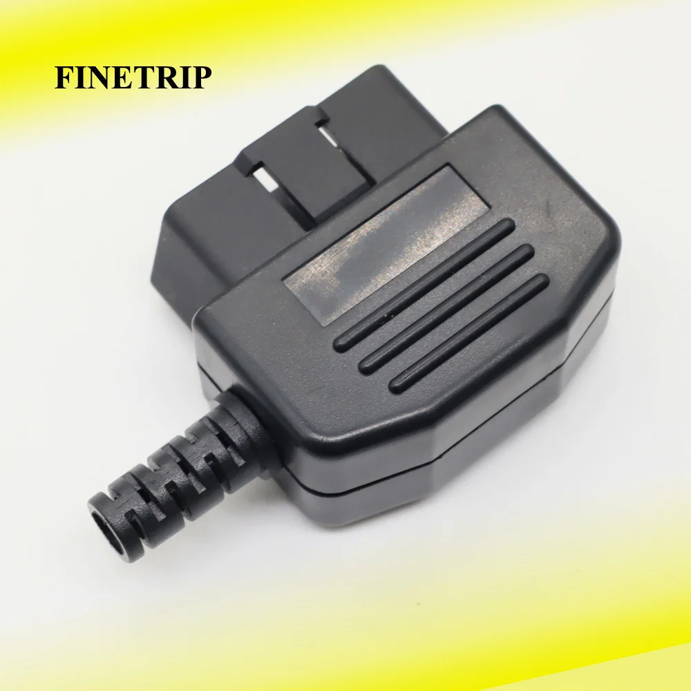 

5set Sample Price DIY Male Shell OBD OBDII OBD2 16Pin Connector With Screws Enclosure Plug housing + line card