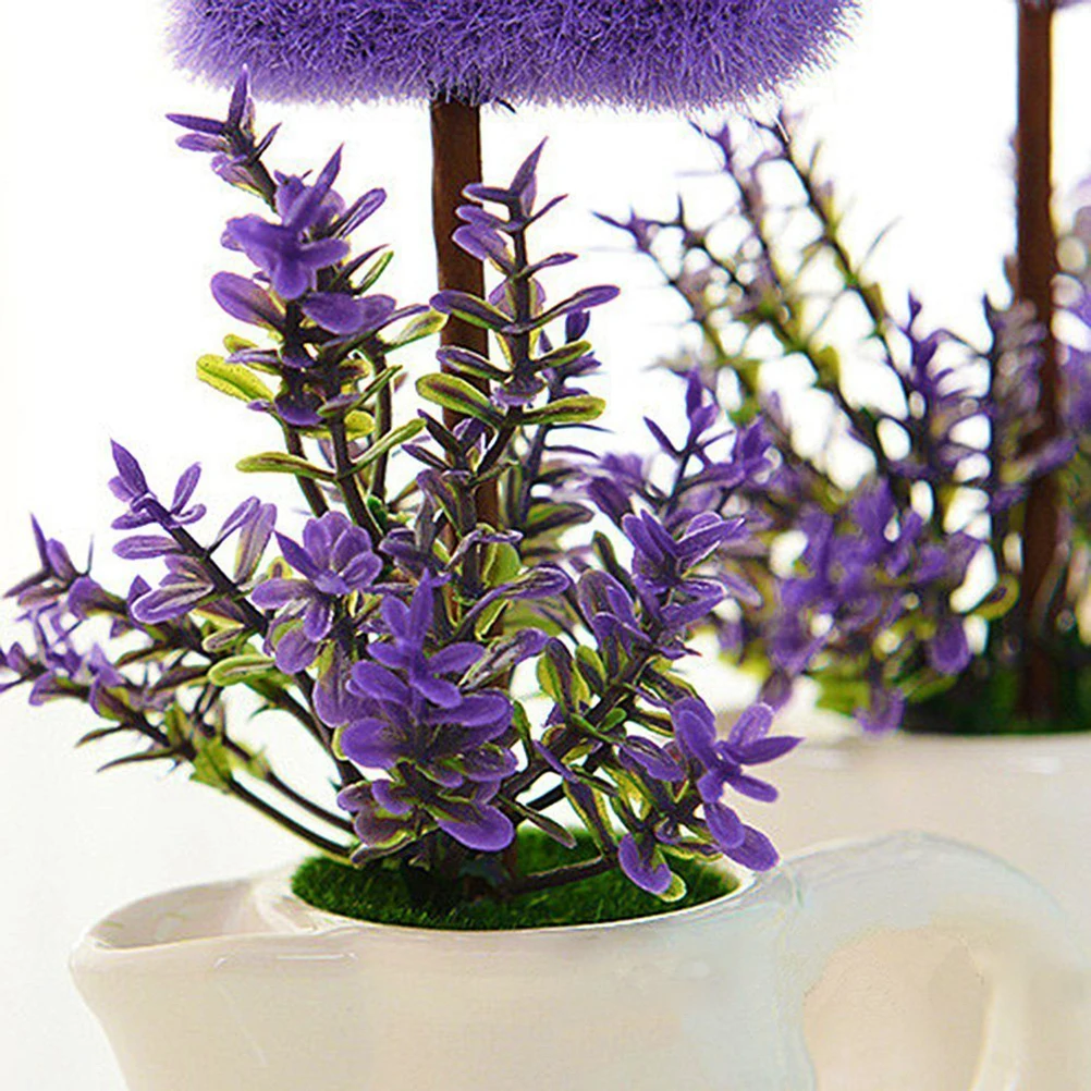 

Artificial Plants Shaped Ceramic Pot Small Artificial Plants SmallPlants for Home OfficeDecoration Eye Relief Long Term Use