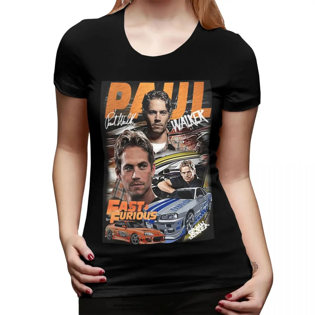 เสื้อยืด Fast & Furious สำหรับผู้หญิง คอกลม สตรีทแวร์ เสื้อยืดแขนสั้นสำหรับผู้หญิง เสื้อผ้าฤดูร้อน เสื้อท็อป