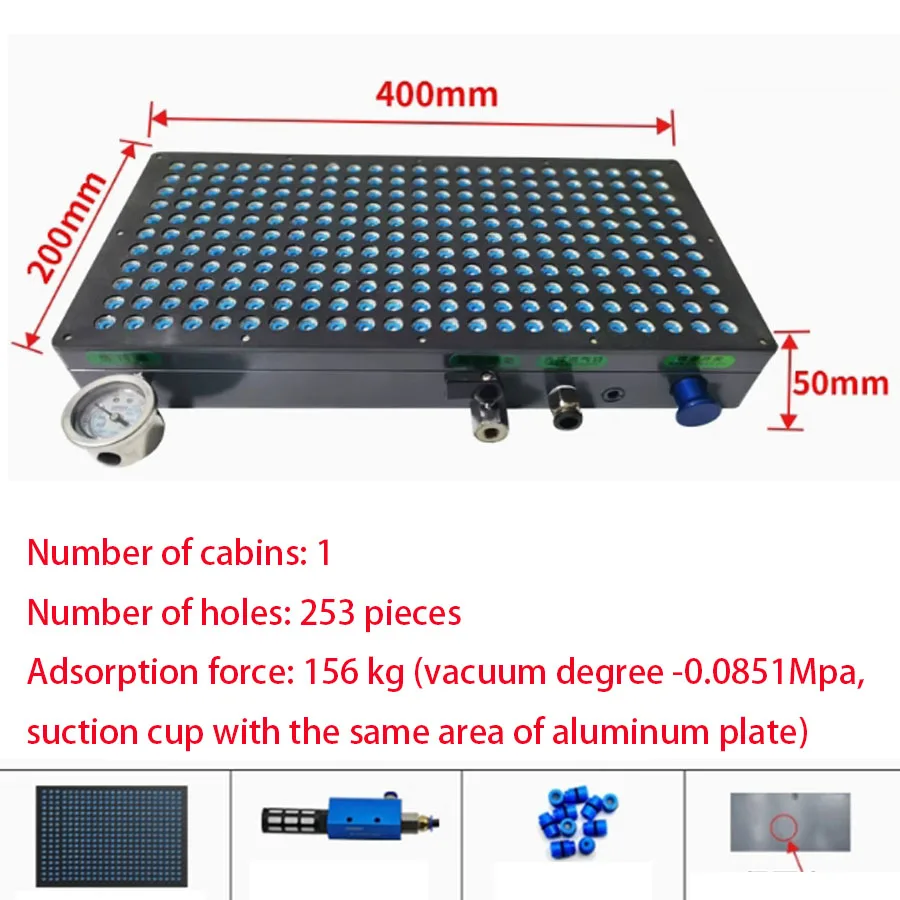 

CNC vacuum suction cup industrial multi-point porous vacuum suction cup strong suction platform without sealing strip 600X800