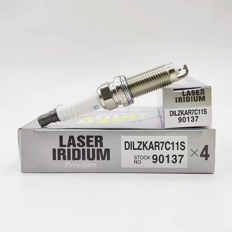 

4pcs Dual Laser Iridium Spark Plugs DILZKAR7C11S 90137 for Honda Fit HR-V 1.5L JAZZ 1.3L DXE22HCR11S VFXEHC22G 12290-5R0003