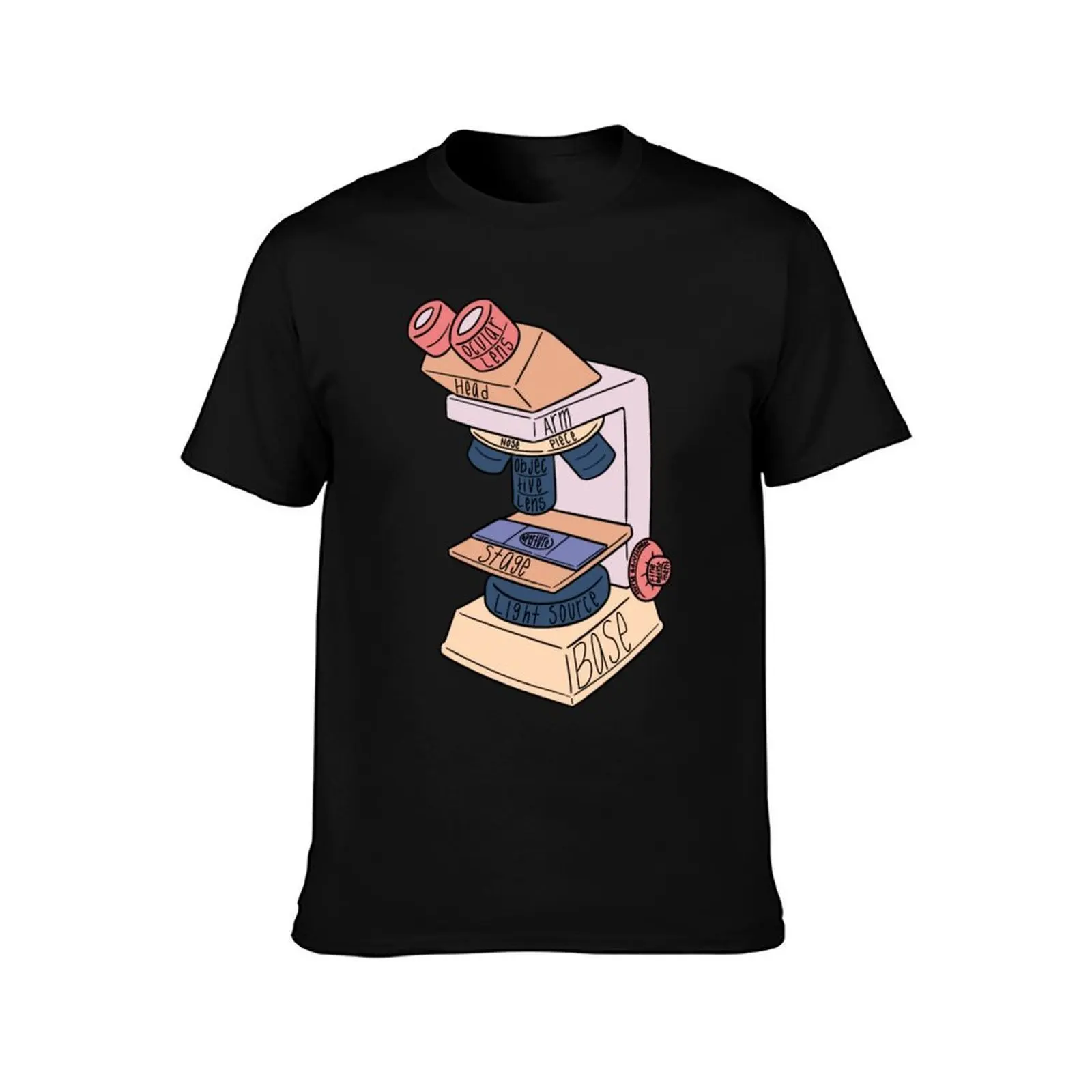 Labeled Microscope T-Shirt Quick Dry Sports Short Sleeve Tee T-Shirt