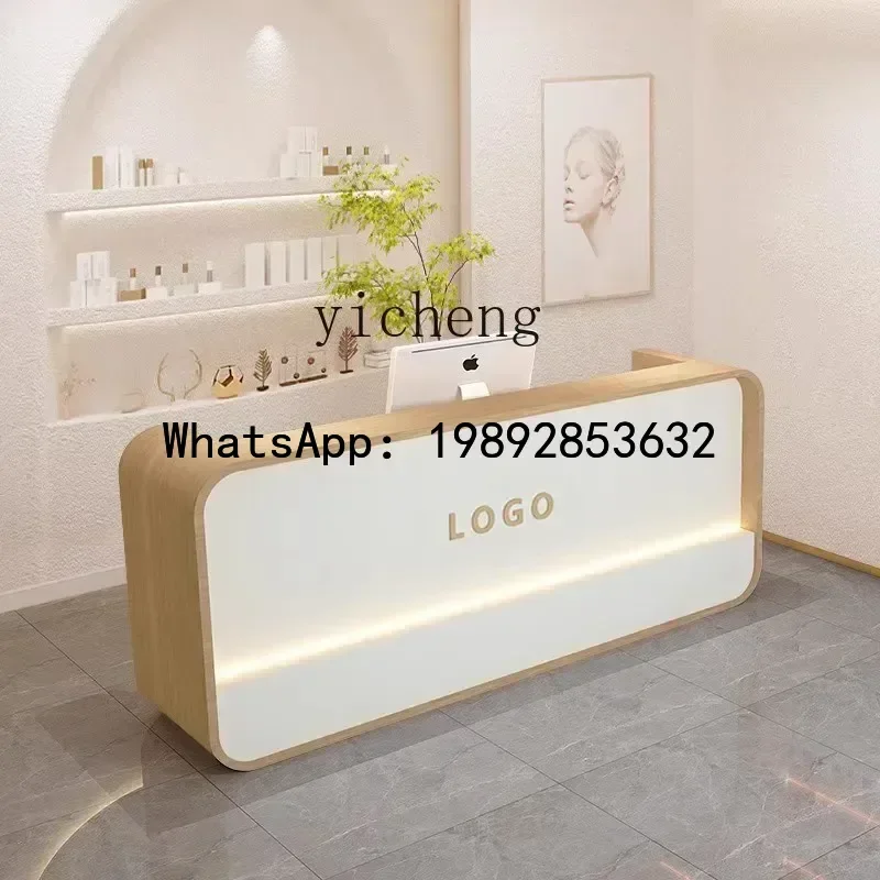 Modern Beauty Salon Reception Desk Clothing Store Bar Women's Clothing Store Simple Cashier Front Desk