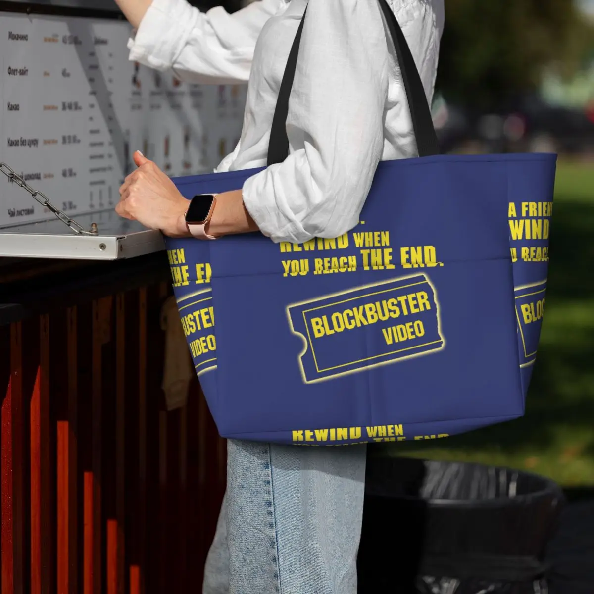 Blockbuster Video Beach Tote Bag Sport Gym Yoga Duffle Large Tote Bag Women Travel Bag Fitness bag