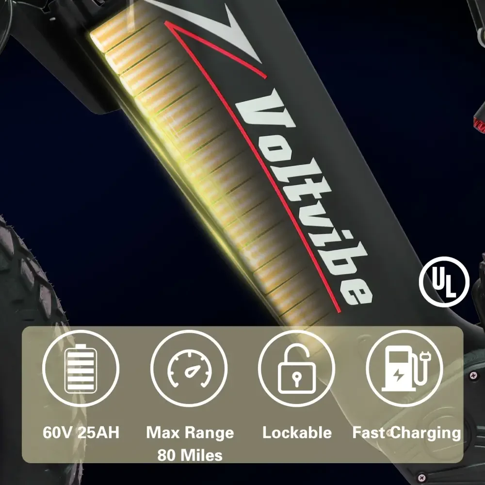 【1 año de garantía】BAOLUJIE M2 bicicleta eléctrica para adultos 2000W Motor 60V 25AH bicicleta eléctrica de montaña 20 pulgadas neumático ancho todoterreno E Bike