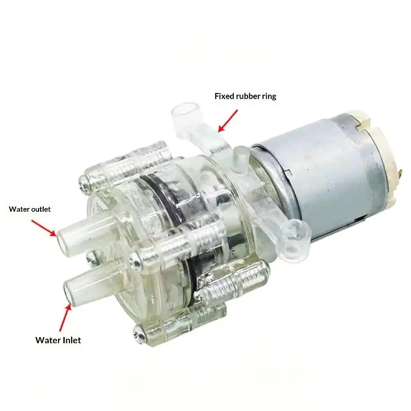 100°C High Temp Self-Priming Diaphragm Pump, 12V/24V Mini Water Pump for Continuous Hot Liquid Transfer & Circulation