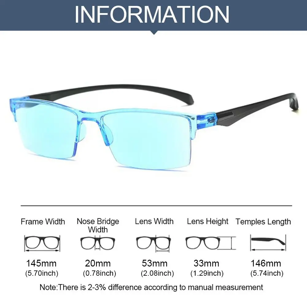 Anti Blue Ray Reading Glasses Smart Automatic Zoom Reading Glasses Autofocus Power Half-Rim Near Far Computer Glasses