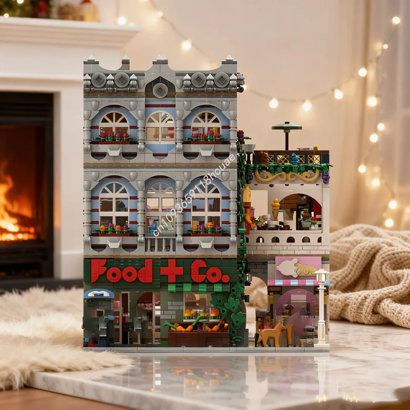 

4045 шт. MOC модульный продуктовый магазин модульная модель строительные блоки игрушки собрать рождественские подарки DIY кирпич детский день рождения