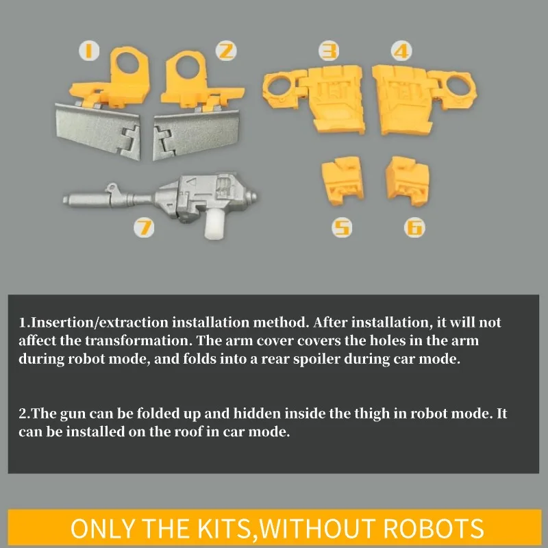 3D DIY Upgrade Kit For Legacy United Generations Selects 5 pack Sunstreaker Filler Accessories